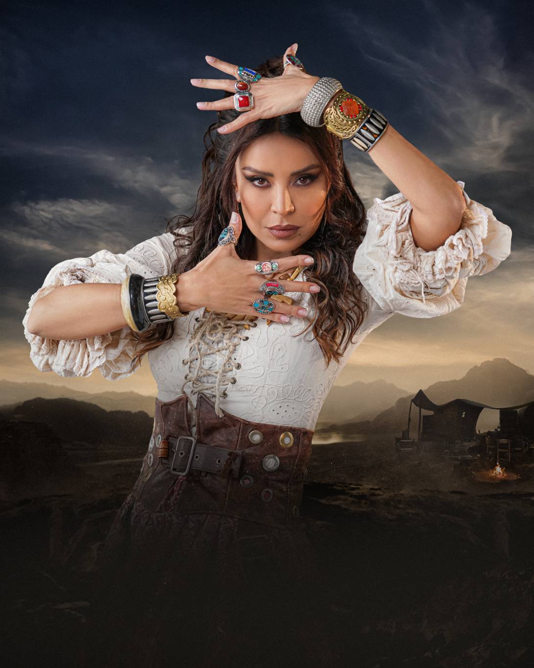 أمل بوشوشة في بوستر مسلسلها الرمضاني: روح غجرية تأسر الأنظار