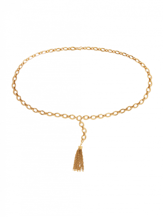 CHLOE - Tasselled gold-tone chain belt _ 1656555