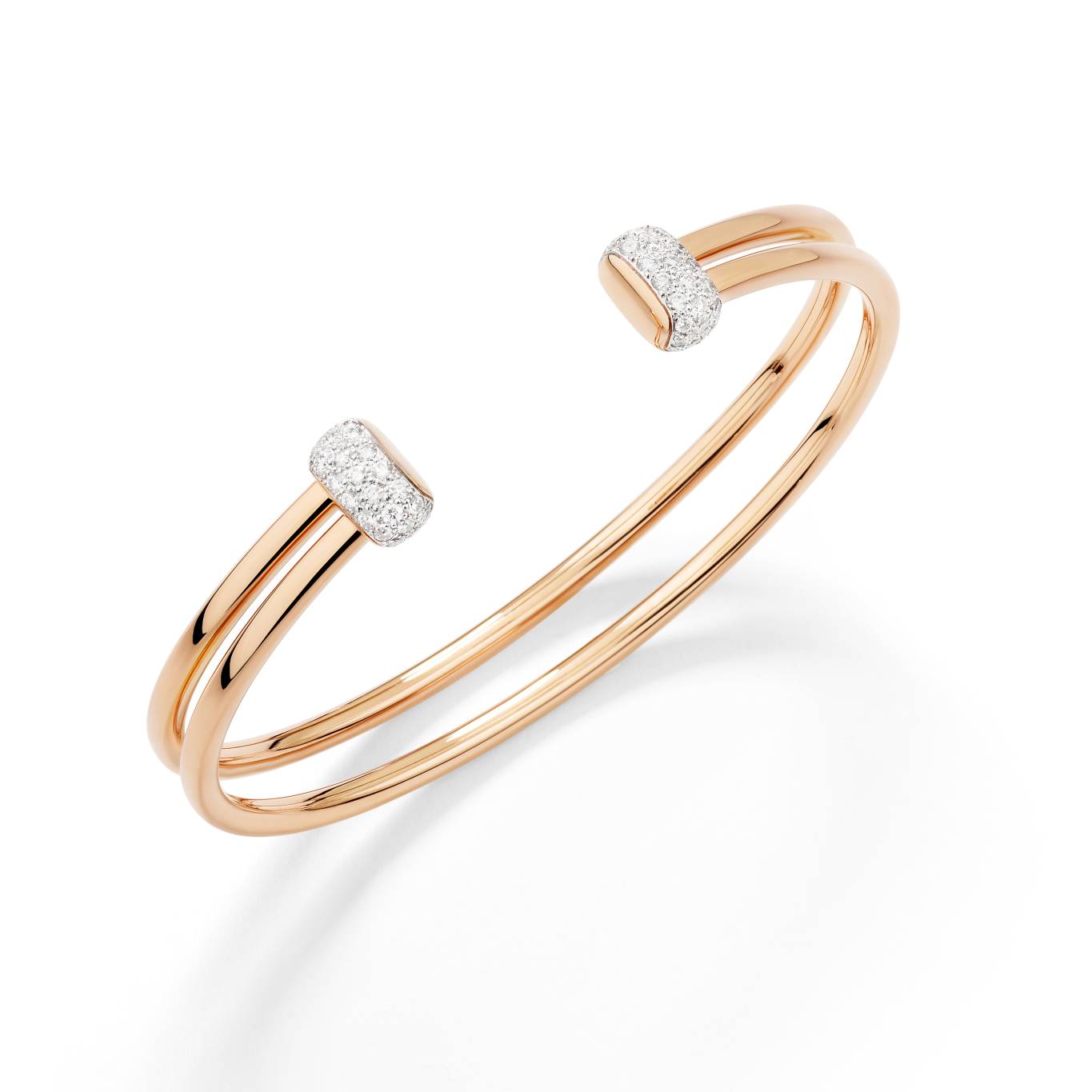 POMELLATO TOGETHER CUFF IN ROSE GOLD WITH DIAMONDS POMELLATO TOGETHER CUFF IN ROSE GOLD WITH DIAMONDS