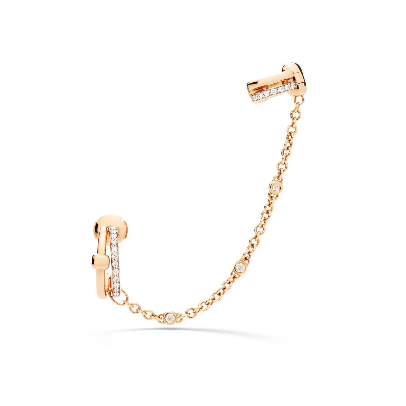 POMELLATO TOGETHER EAR CUFF IN ROSE GOLD WITH DIAMONDS POMELLATO TOGETHER EAR CUFF IN ROSE GOLD WITH DIAMONDS