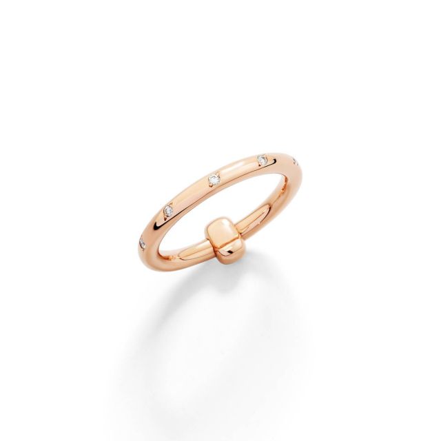 POMELLATO TOGETHER RING IN ROSE GOLD WITH DIAMONDS 