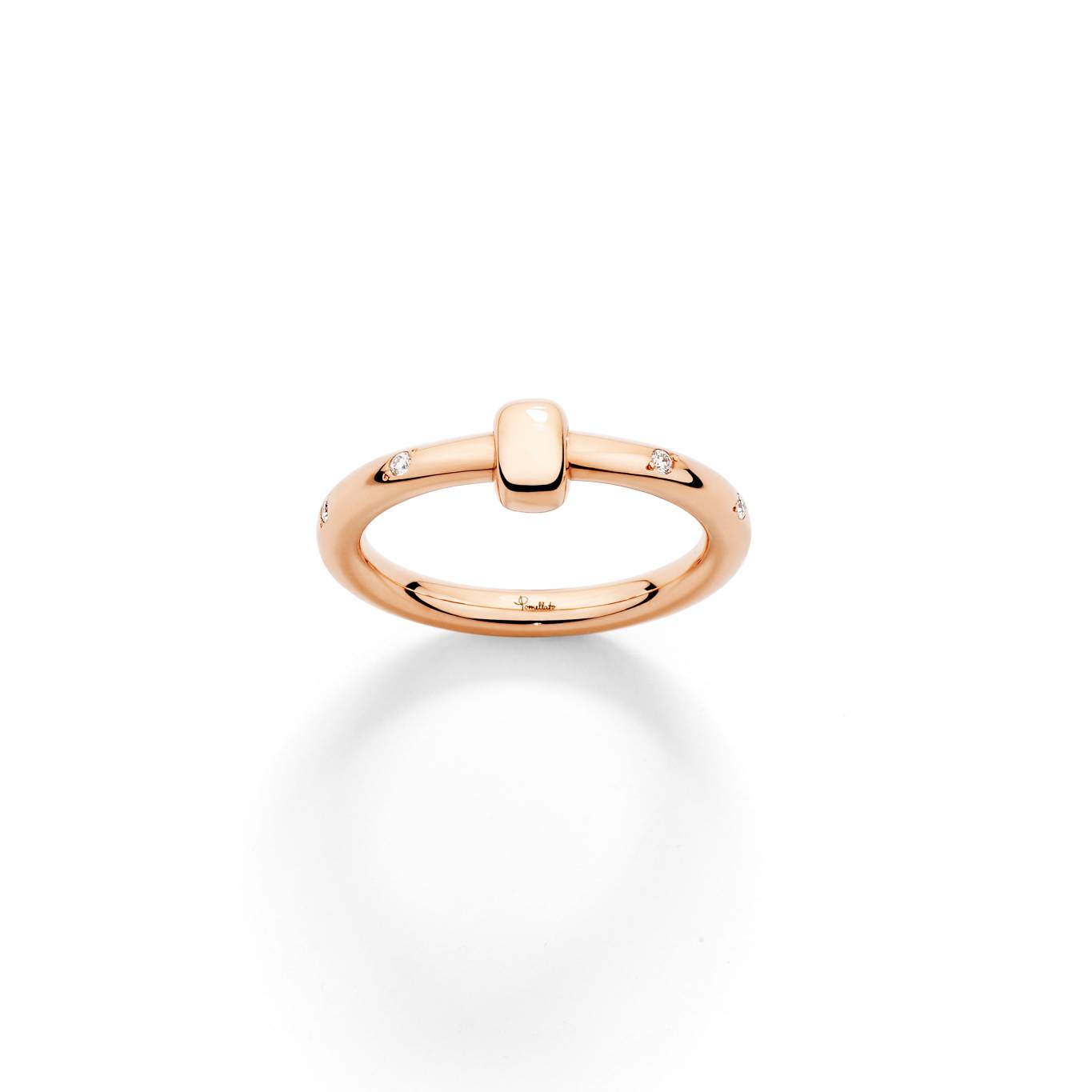 POMELLATO TOGETHER RING IN ROSE GOLD WITH DIAMONDS POMELLATO TOGETHER RING IN ROSE GOLD WITH DIAMONDS