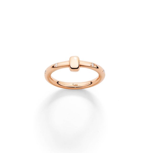 POMELLATO TOGETHER RING IN ROSE GOLD WITH DIAMONDS 
