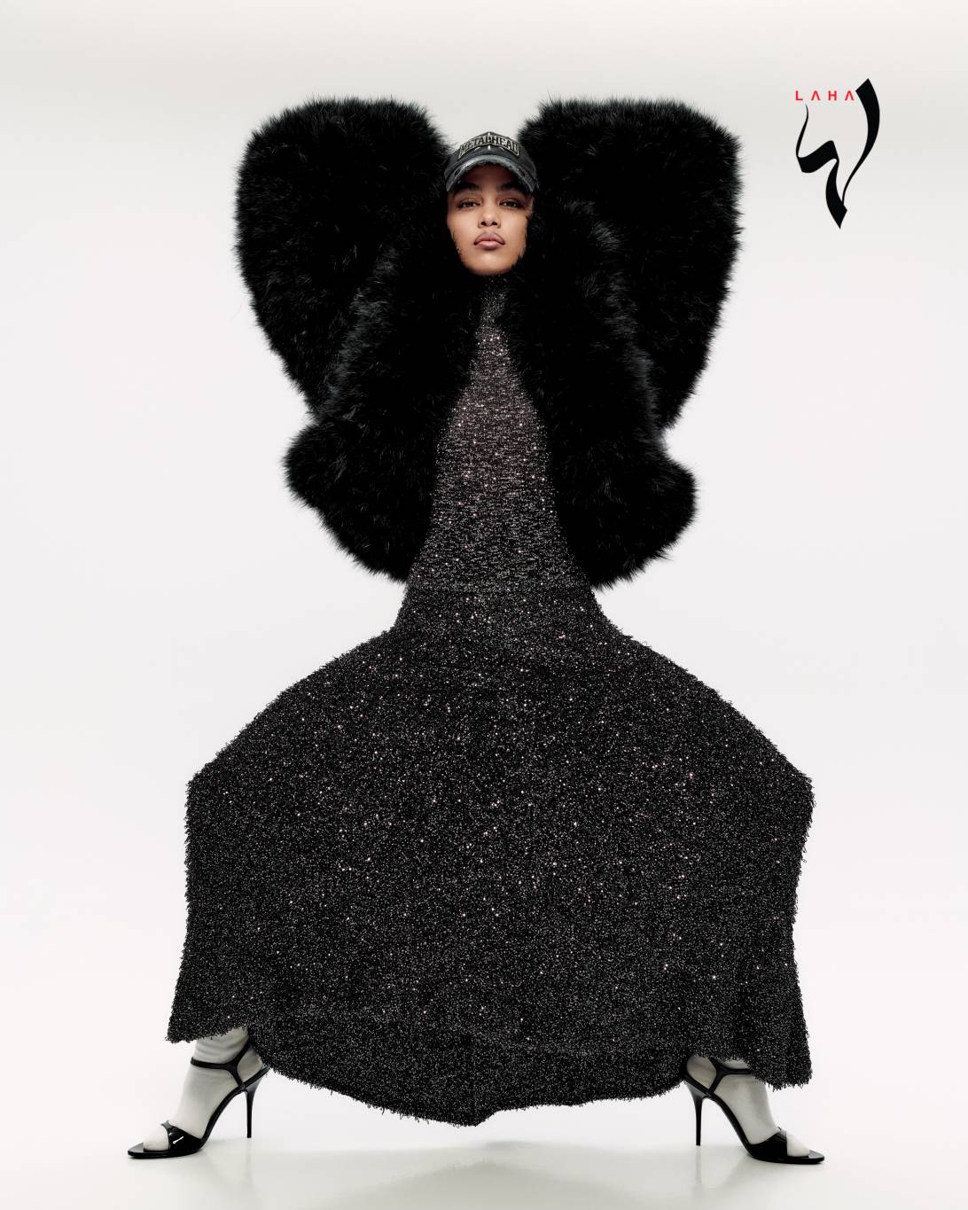 Full look: jacket, top, skirt, hat and shoes -BALENCIAGA
Full look: jacket, top, skirt, hat and shoes -BALENCIAGA
