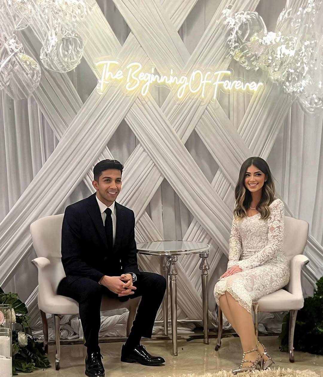 عقد قران ليلى وهشام جمال في أجواء بسيطة... وأحمد زاهر يبكي تأثّراً