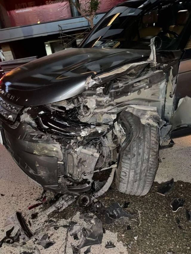 تحطّم سيارة علياء صبحي 