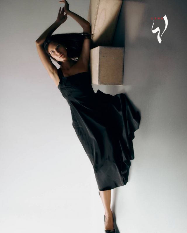 فستان أسود، حذاء My Dior من Dior