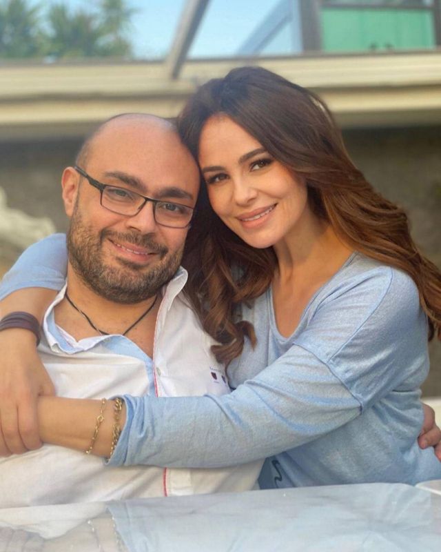 كارول سماحة وزوجها الراحل