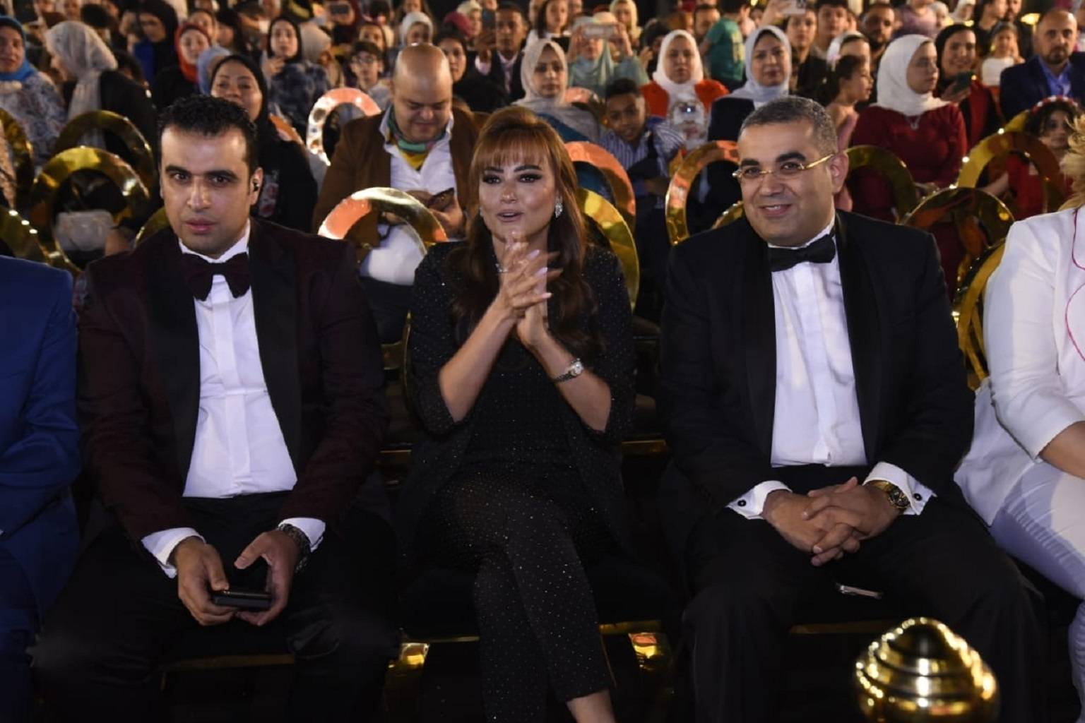 بشرى في حفل تكريمها بشرى في حفل تكريمها