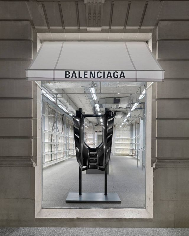 BALENCIAGA ART IN STORES YNGVE HOLEN PARIS WINDOW
