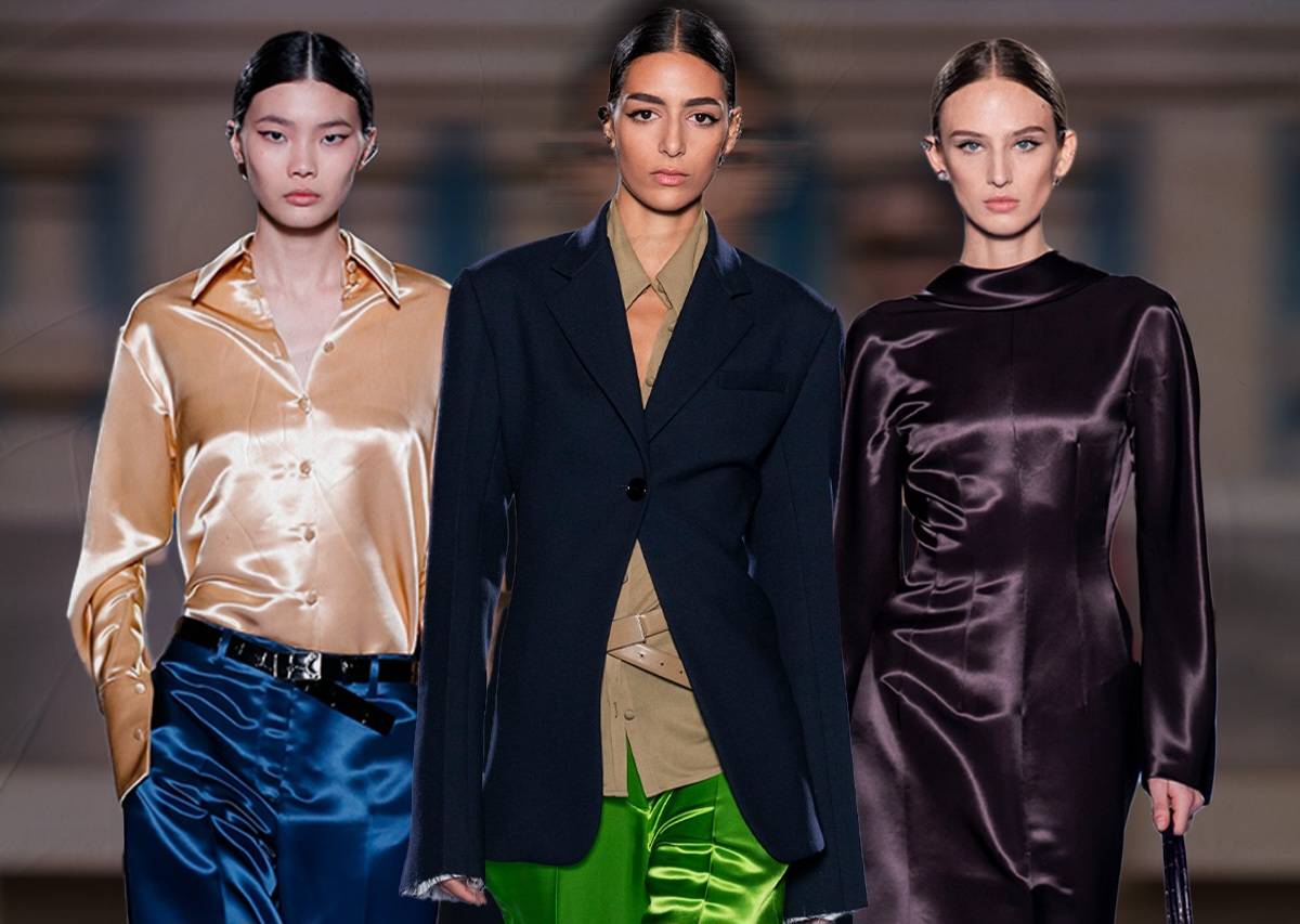 موضة تصاميم الساتان: أناقة لامعة تسيطر على الموسم