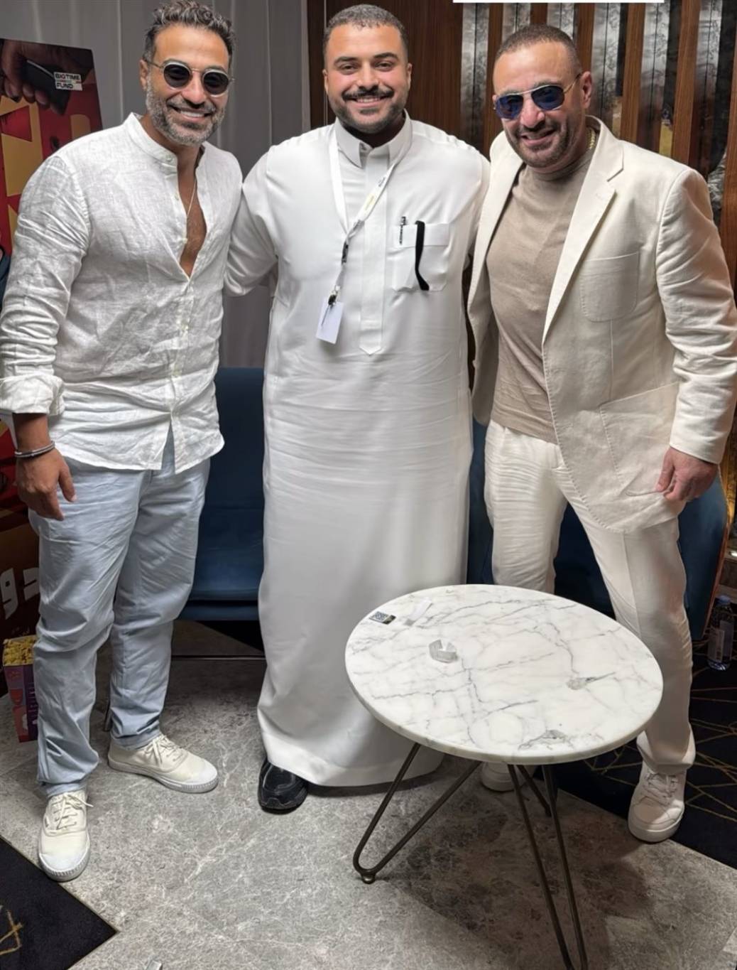 أحمد السقا وأحمد فهمي من العرض الخاص لفيلمهما أحمد وأحمد بالسعودية أحمد السقا وأحمد فهمي من العرض الخاص لفيلمهما أحمد وأحمد بالسعودية