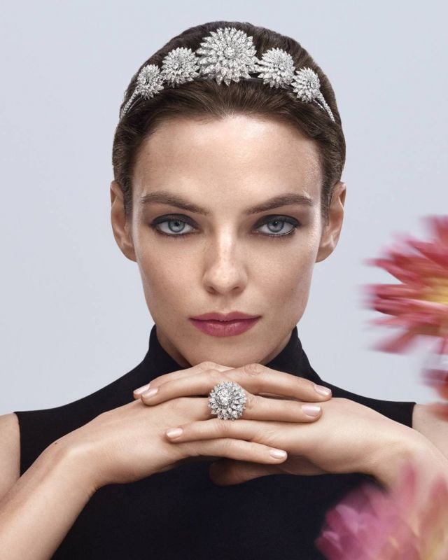 CHAUMET Jewels by Nature Dahlia Tiara & Ring