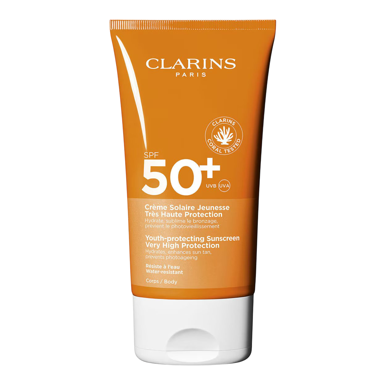 واقٍ شمسي Youth-protecting Sunscreen Very High Protection SPF 50+ Body من Clarins واقٍ شمسي Youth-protecting Sunscreen Very High Protection SPF 50+ Body من Clarins