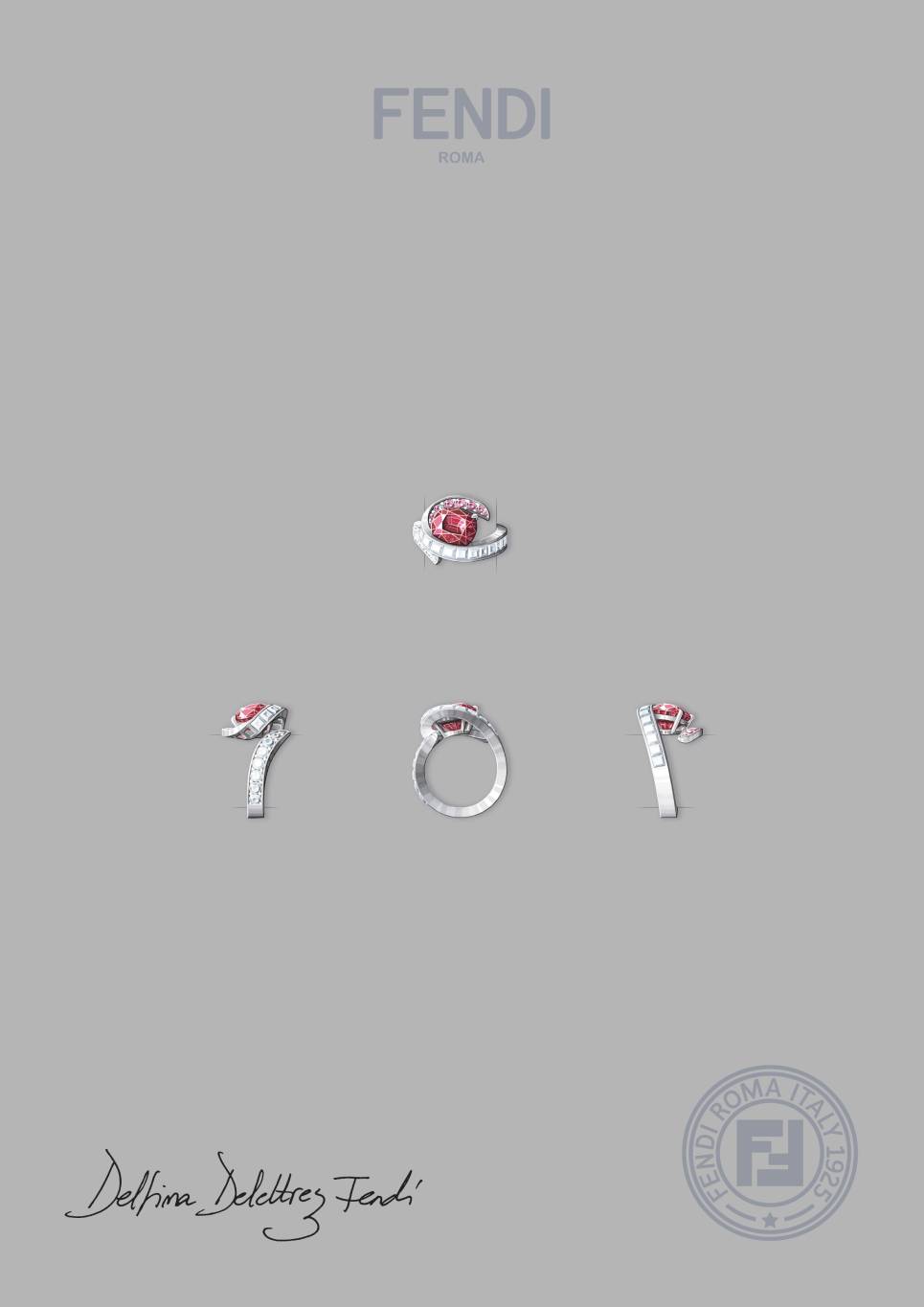 FENDI High Jewellery 2025 Eaux d'Artifice_Gouache_Carminia Ring FENDI High Jewellery 2025 Eaux d'Artifice_Gouache_Carminia Ring