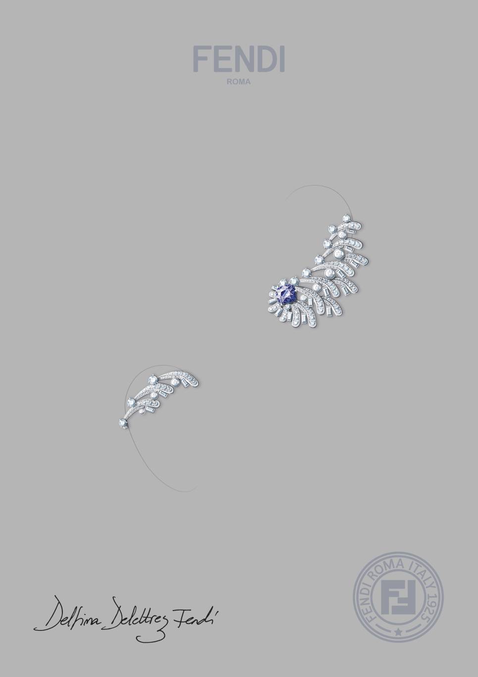 FENDI High Jewellery 2025 Eaux d'Artifice_Gouache_Cento Ear Cuff FENDI High Jewellery 2025 Eaux d'Artifice_Gouache_Cento Ear Cuff