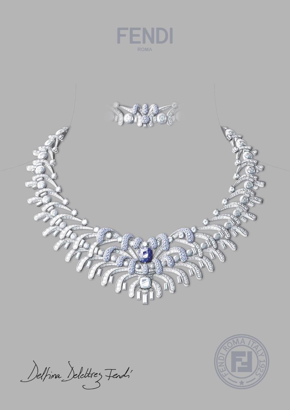FENDI High Jewellery 2025 Eaux d'Artifice_Gouache_Cento Necklace FENDI High Jewellery 2025 Eaux d'Artifice_Gouache_Cento Necklace