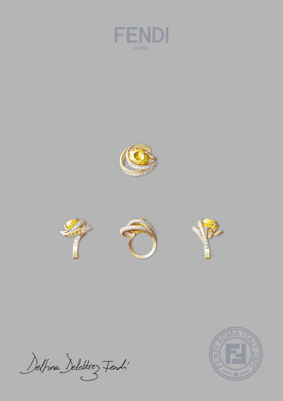 FENDI High Jewellery 2025 Eaux d'Artifice_Gouache_Esperidi Ring FENDI High Jewellery 2025 Eaux d'Artifice_Gouache_Esperidi Ring