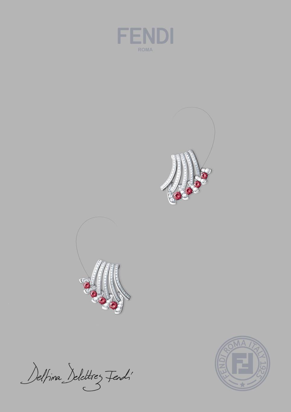 FENDI High Jewellery 2025 Eaux d'Artifice_Gouache_Fortuna Earrings FENDI High Jewellery 2025 Eaux d'Artifice_Gouache_Fortuna Earrings