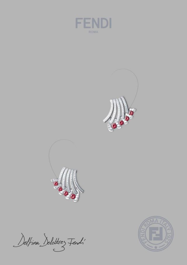 FENDI High Jewellery 2025 Eaux d'Artifice_Gouache_Fortuna Earrings