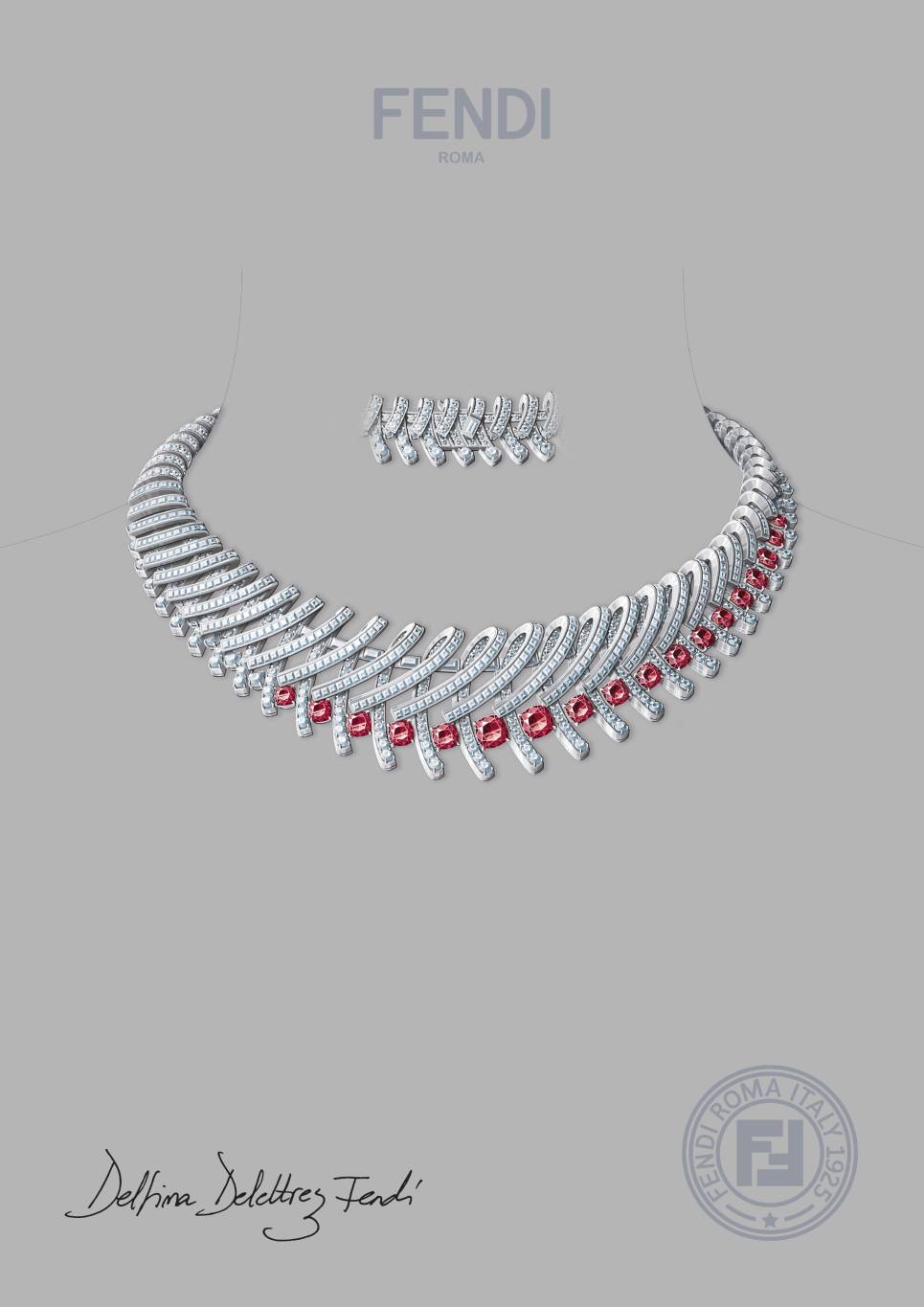 FENDI High Jewellery 2025 Eaux d'Artifice_Gouache_Fortuna Necklace FENDI High Jewellery 2025 Eaux d'Artifice_Gouache_Fortuna Necklace
