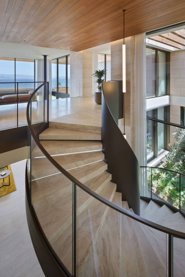 BHR Bodrum Mansion Living Room Staircase BHR Bodrum Mansion Living Room Staircase