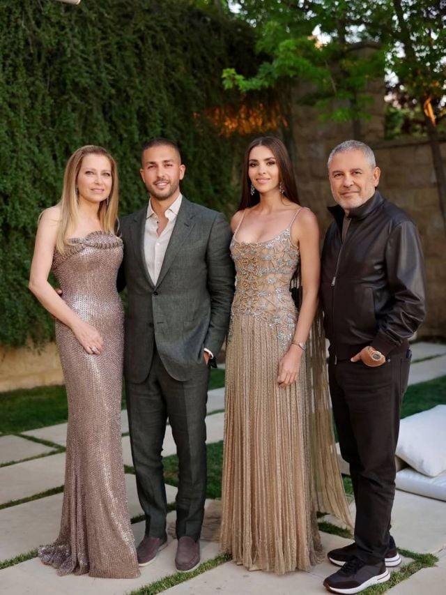 إيلي صعب وزين قطامي وسيليو صعب وكلودين صعب إيلي صعب وزين قطامي وسيليو صعب وكلودين صعب