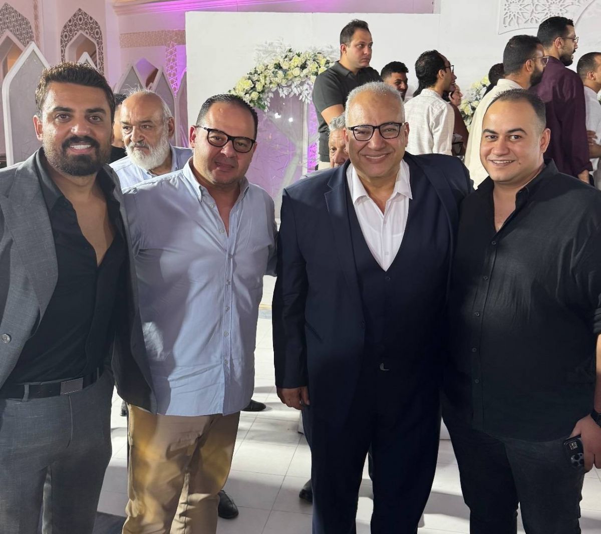 عقد قران نجل بيومي فؤاد في حفل عائلي بسيط (صور)