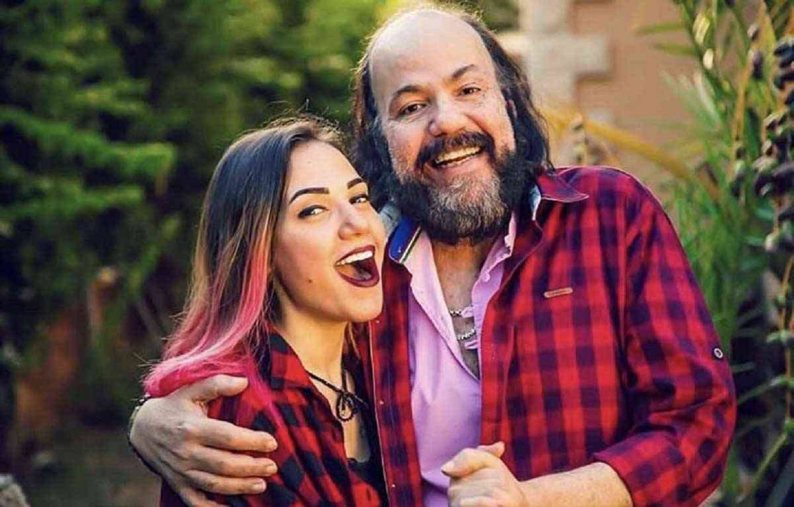 إيمي مع والدها طلعت زكريا