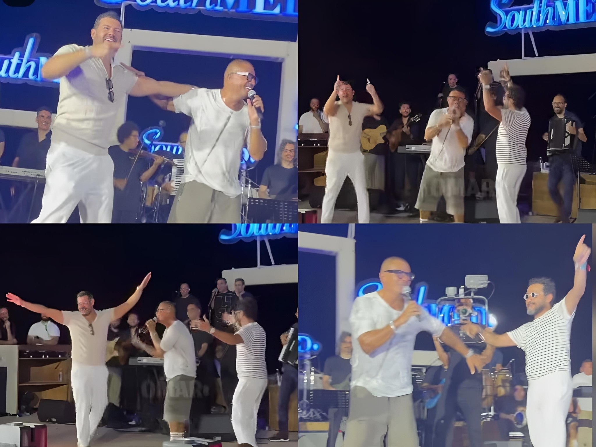 أحمد حلمي وعمرو يوسف يفاجئان عمرو دياب