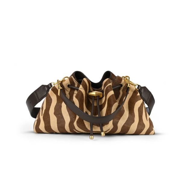 BON BON BCKT EW ZNC NATURAL CHOCOLATE GOLD ZEBRA PRINTED PONY ACCESSORIES