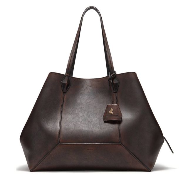 DIAMOND TOTE LFFT COGNAC GOLD SIDE