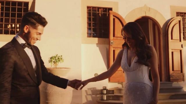 مينا مسعود وعروسه في حفل الزفاف