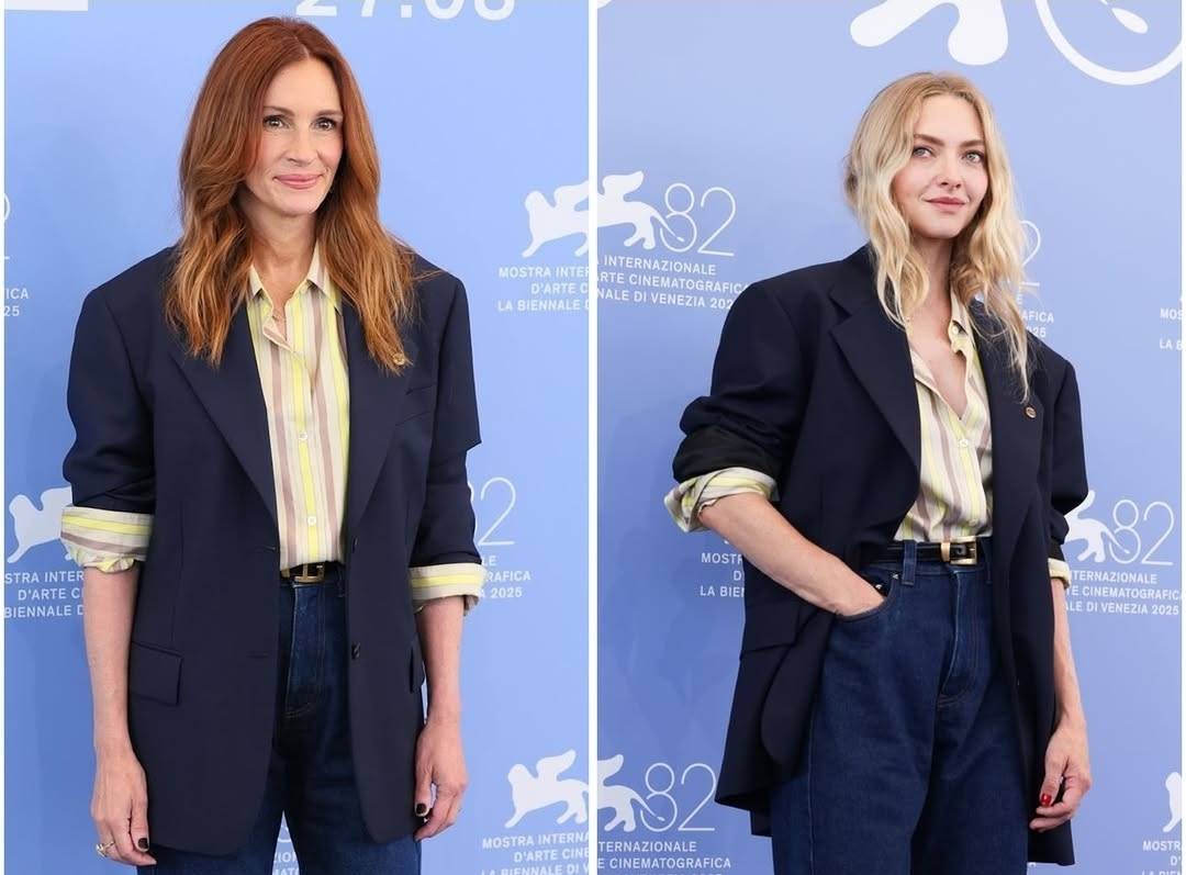 توارد الأفكار بين أماندا سيفريد وجوليا روبرتس بأزياء Versace 