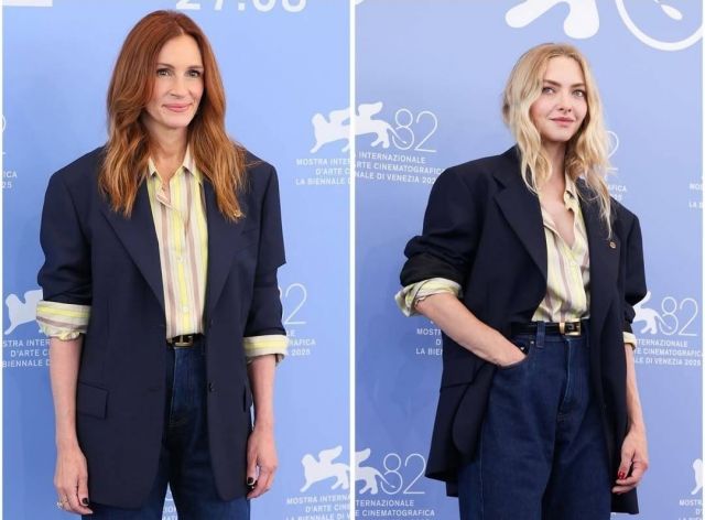 توارد الأفكار بين أماندا سيفريد وجوليا روبرتس بأزياء Versace 