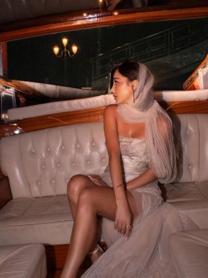 اطلالات أنيقة وجريئة ظهرت بها بسمة بوسيل في البندقة 