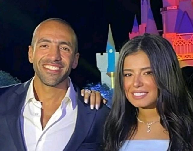 مريم عامر منيب وخطيبها الراحل