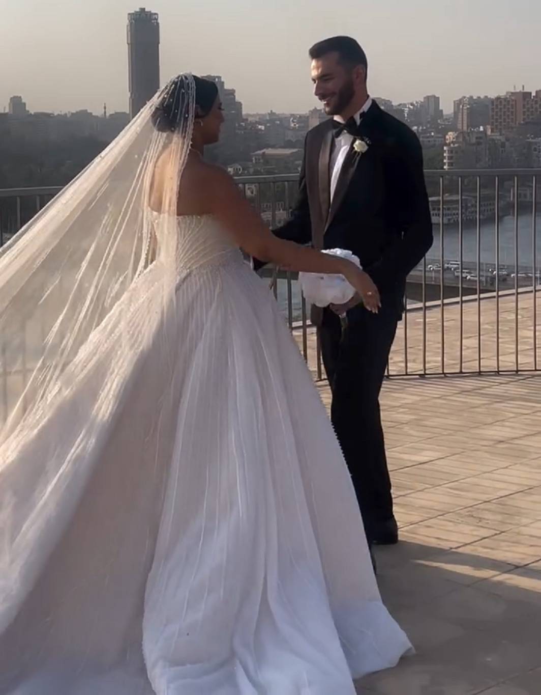 نجل بيومي فؤاد وعروسه