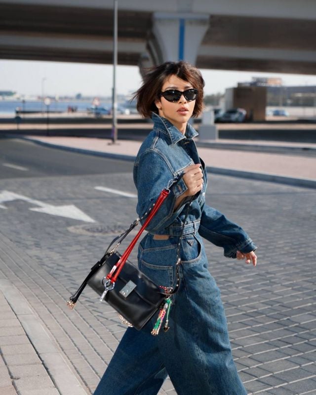 بلقيس باطلالة من برادا Prada