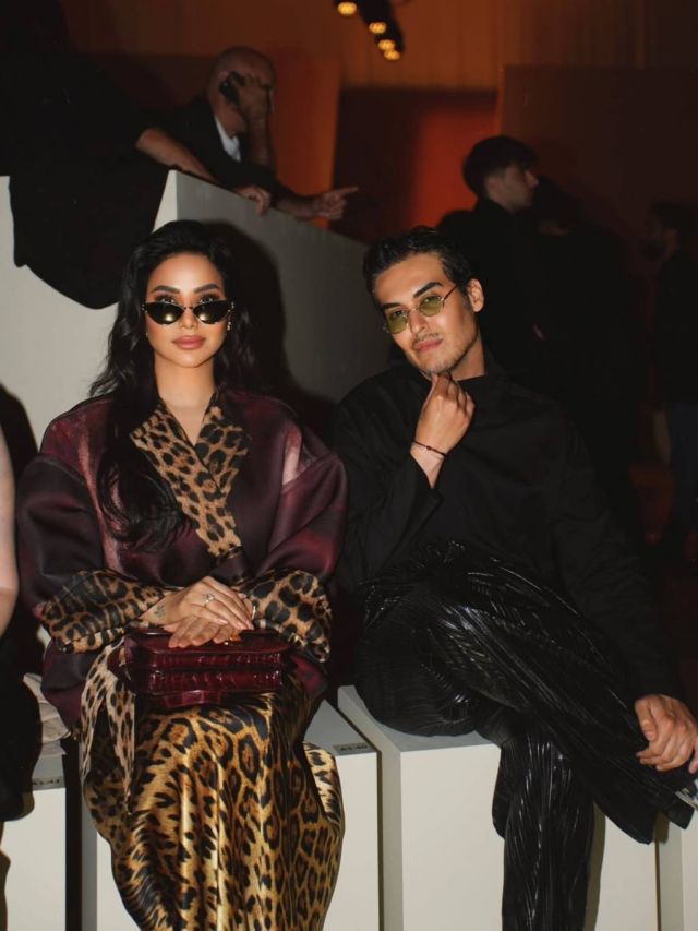 لجين عمران في عرض Roberto Cavalli في ميلانو