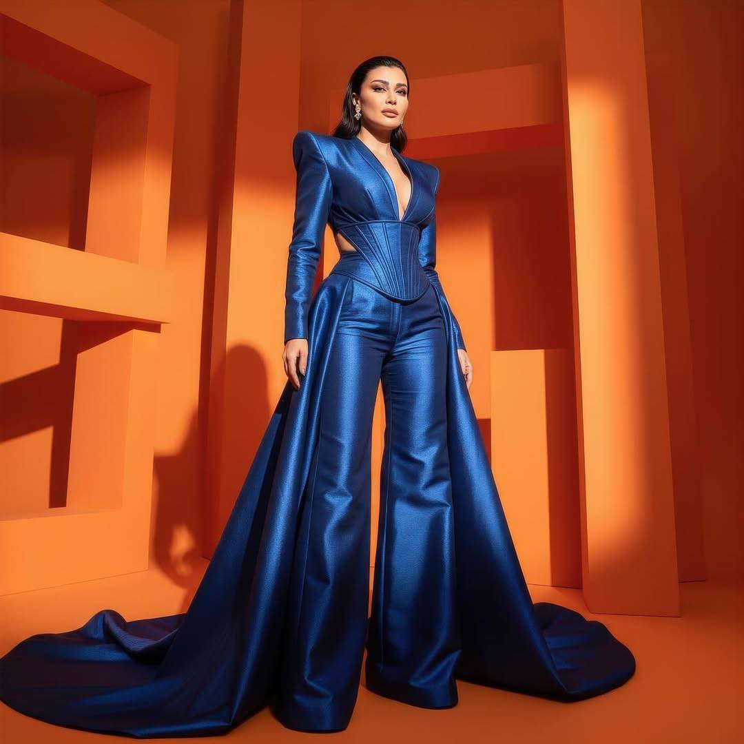 نادين الراسي تطل بملابس مبتكَرة وغريبة 