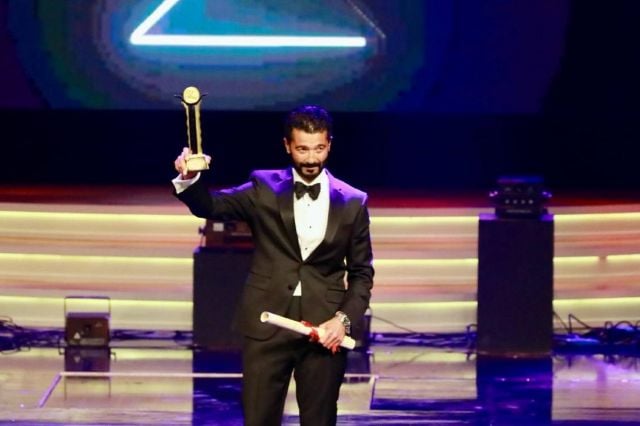 خالد النبوي لحظة تكريمه