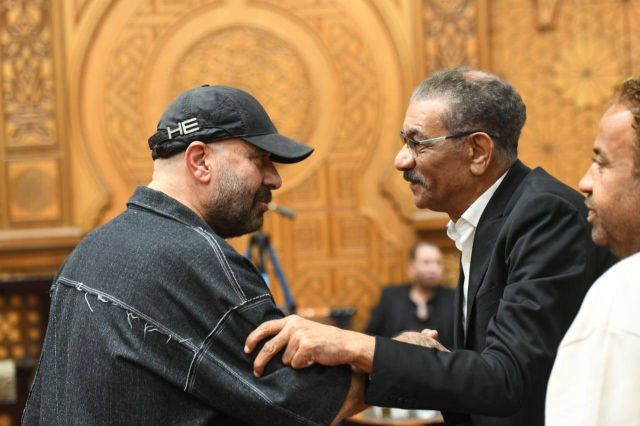 محمد سعد وسيد رجب في العزاء