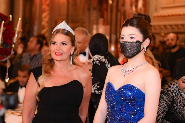 يسرا في الاحتفال