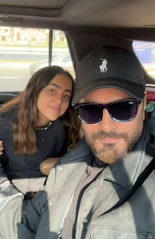 تامر حسني وابنته تاليا