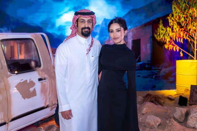 استوديو ضخم تحوّل إلى موقع مستوحى من أجواء الدراما السعودية 