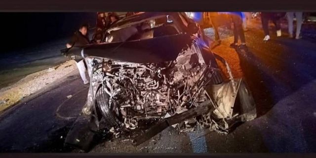 سيارة إسماعيل الليثي بعد تحطمها