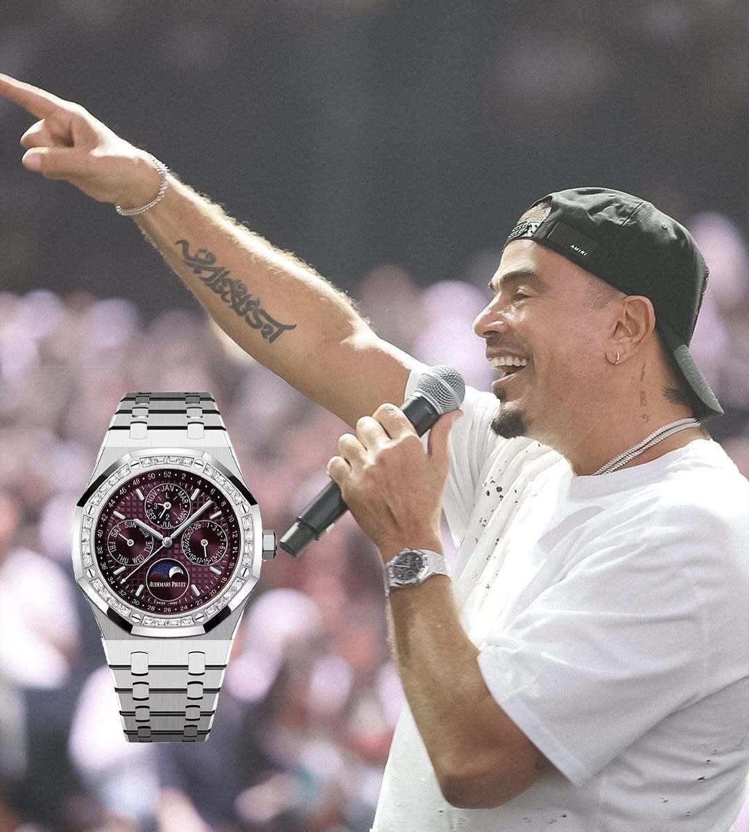 عمرو دياب يتألق بساعة رويال اوك محدودة الإصدار