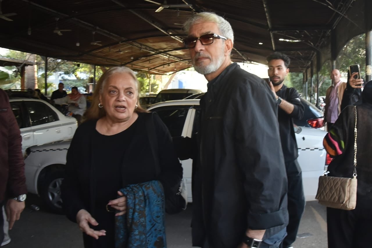 عفاف رشاد في جنازة سمية الألفي