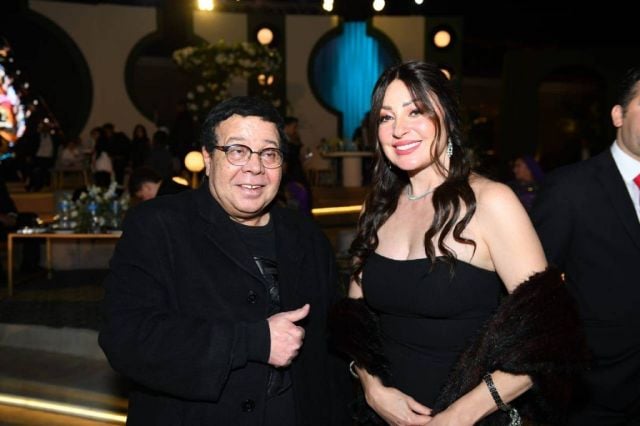 نيرمين الفقي وأحمد آدم في الحفل